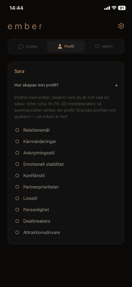 Profilgranskning i ember